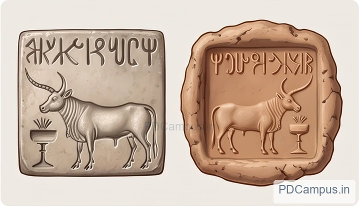 Stylised illustration of signs, not a decipherment or a scholarly facsimile